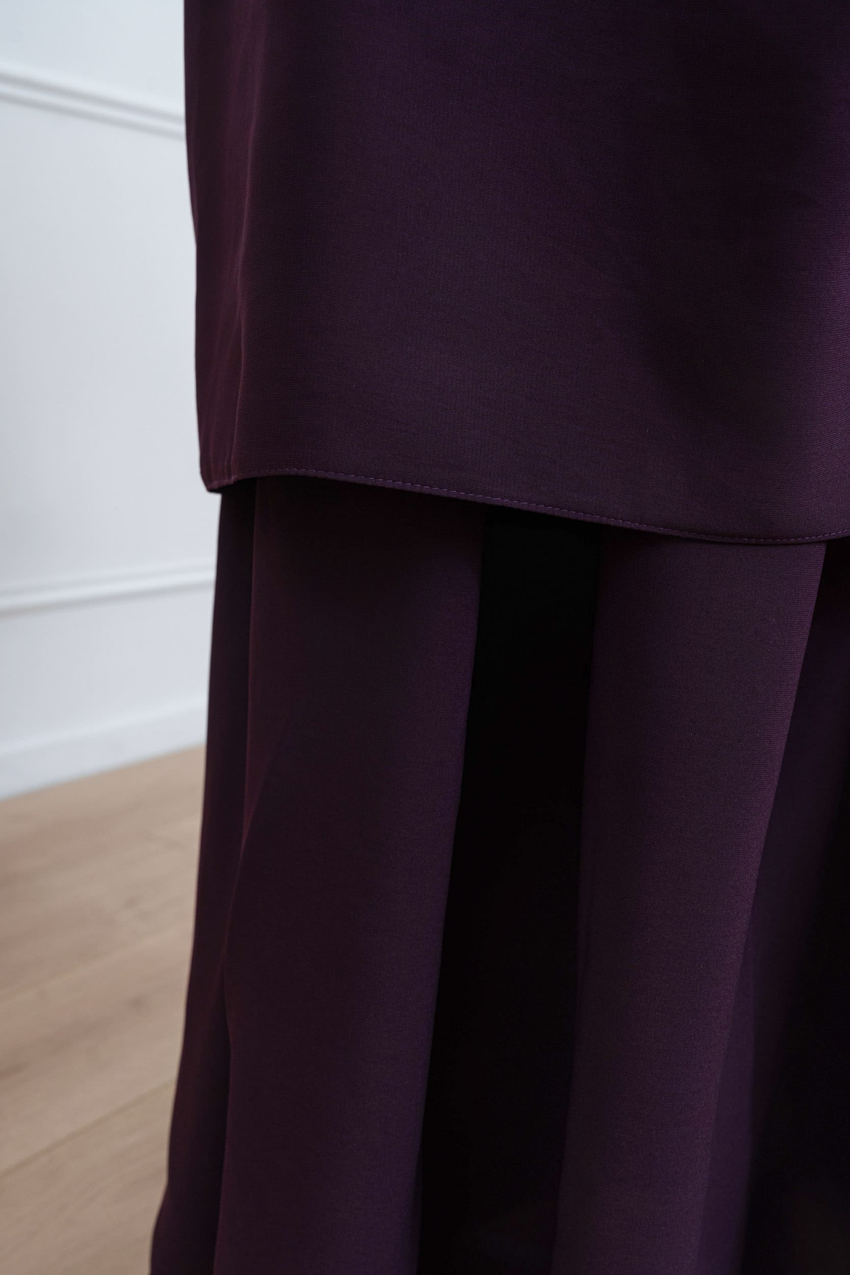 jilbab deux pièces framboise jupe