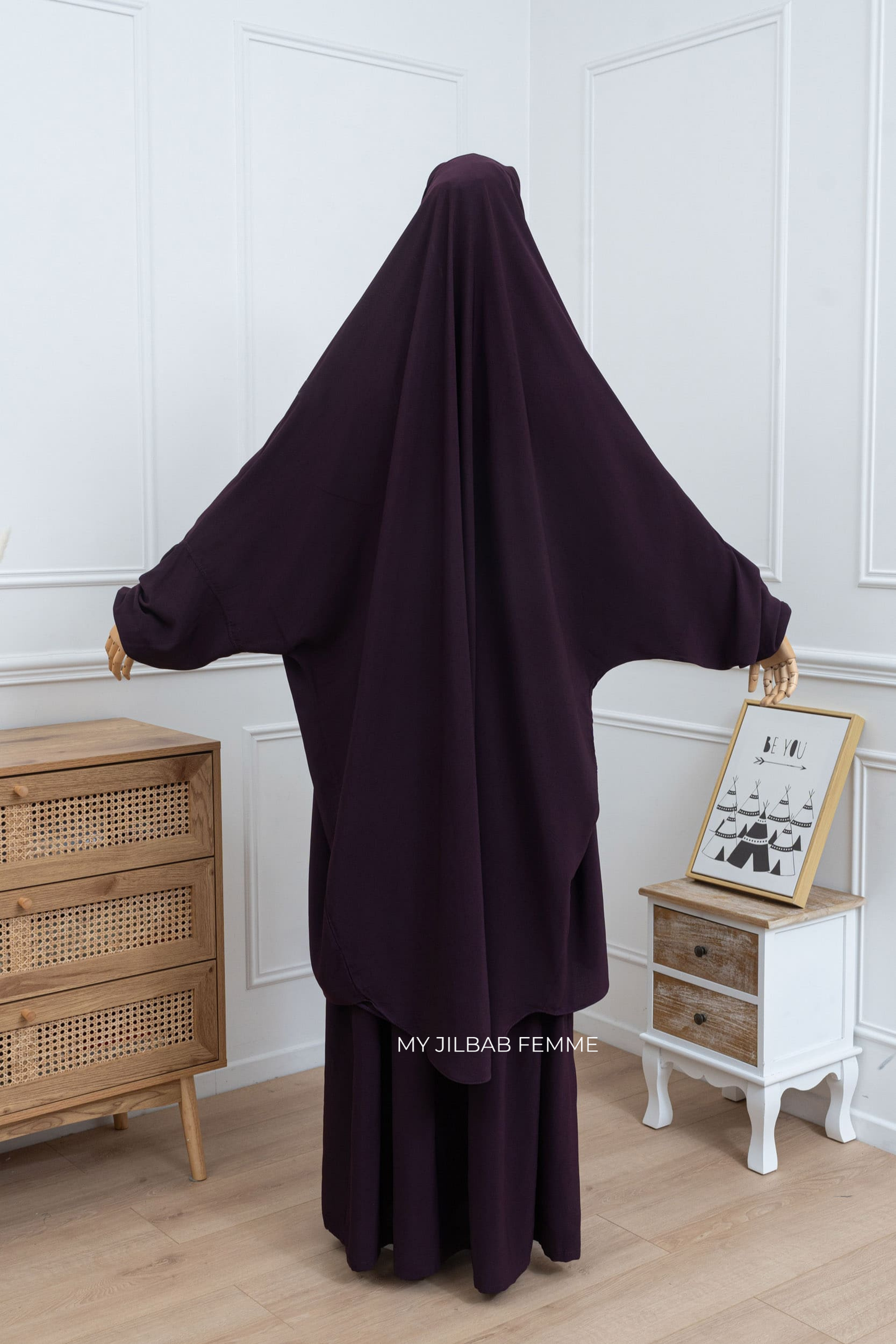 Jilbab 2 pièces - Violet Framboise