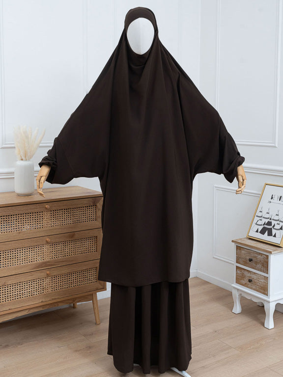 Jilbab 2 pièces - Marron café