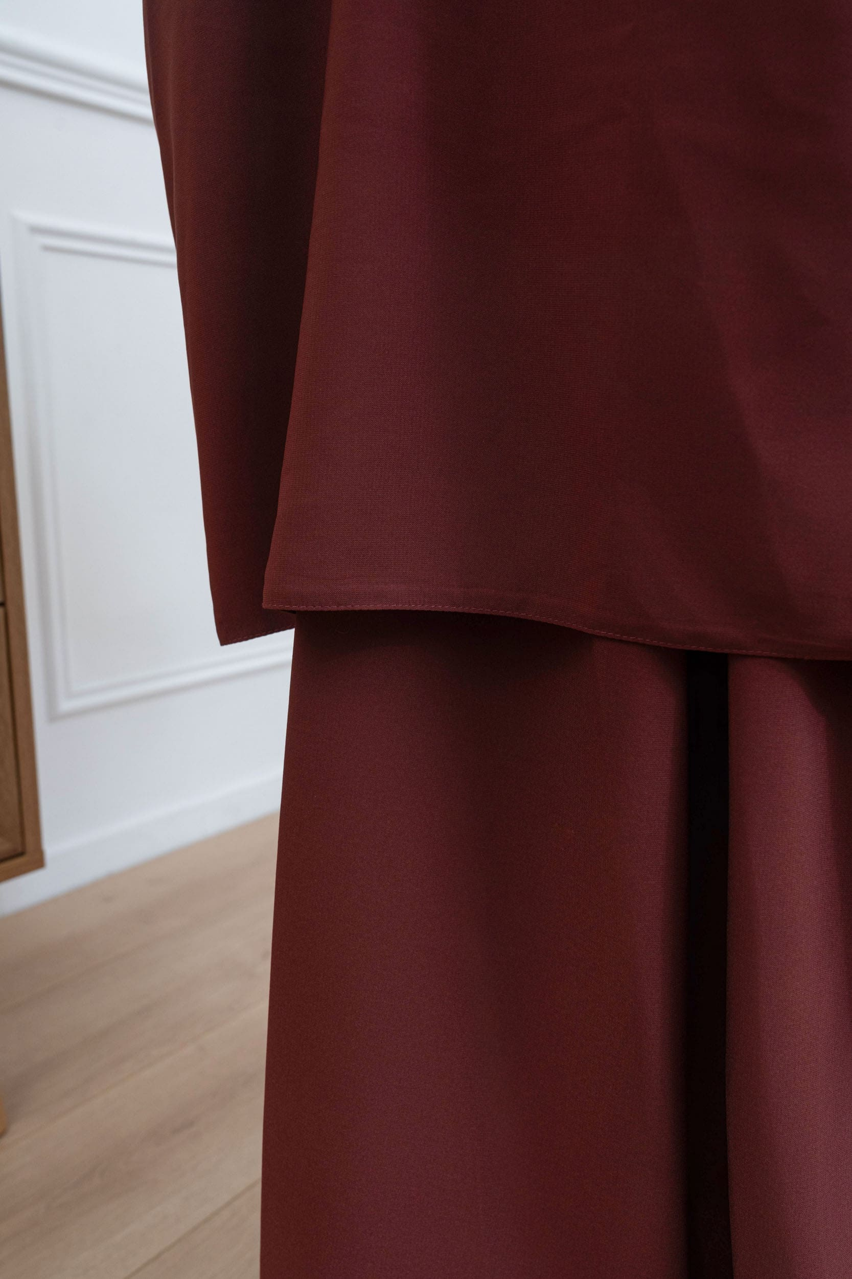 jilbab deux pièces rouille jupe