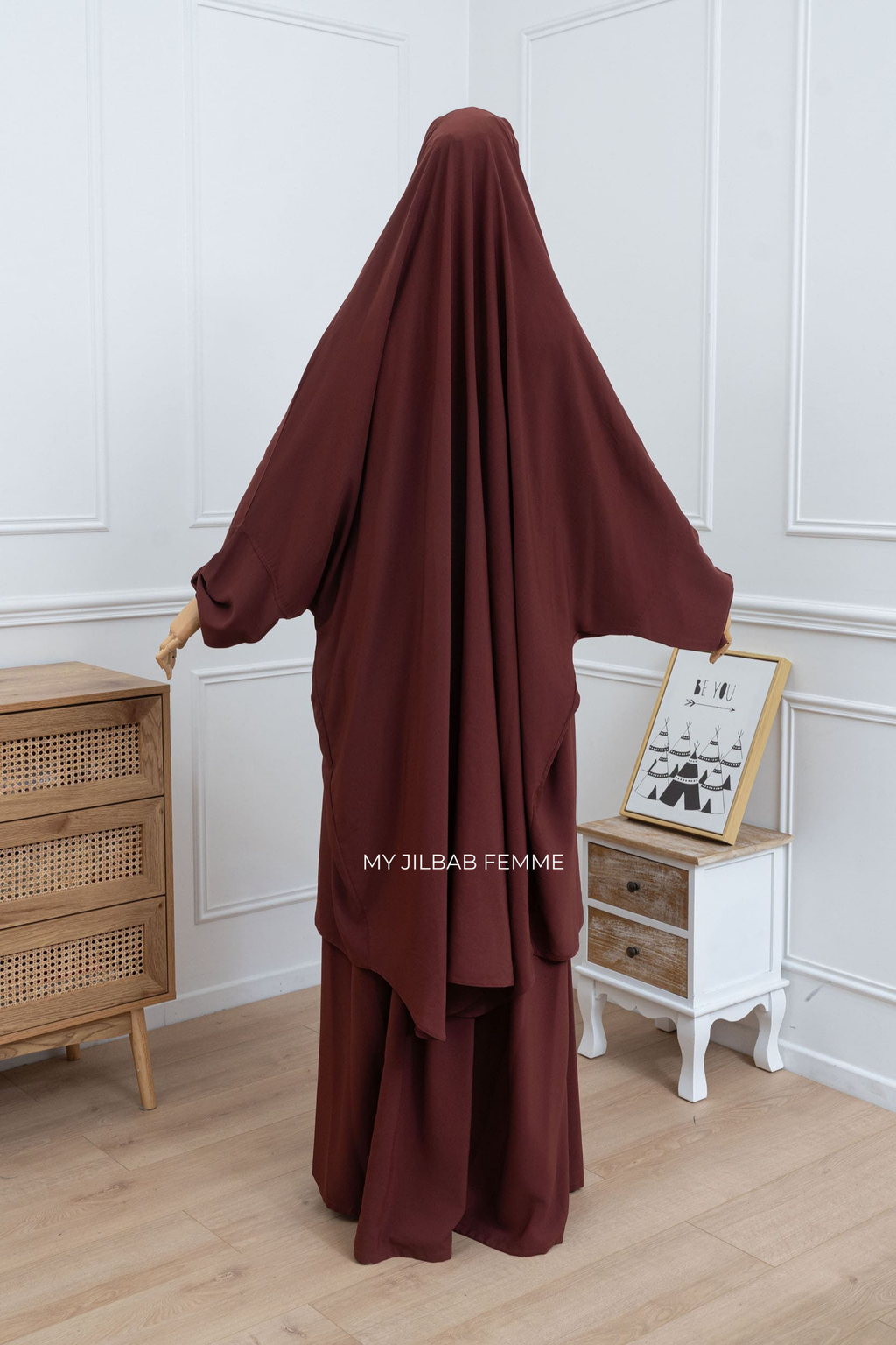 Jilbab 2 pièces - Bordeaux - Petite Taille