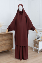 jilbab deux pièces rouille face