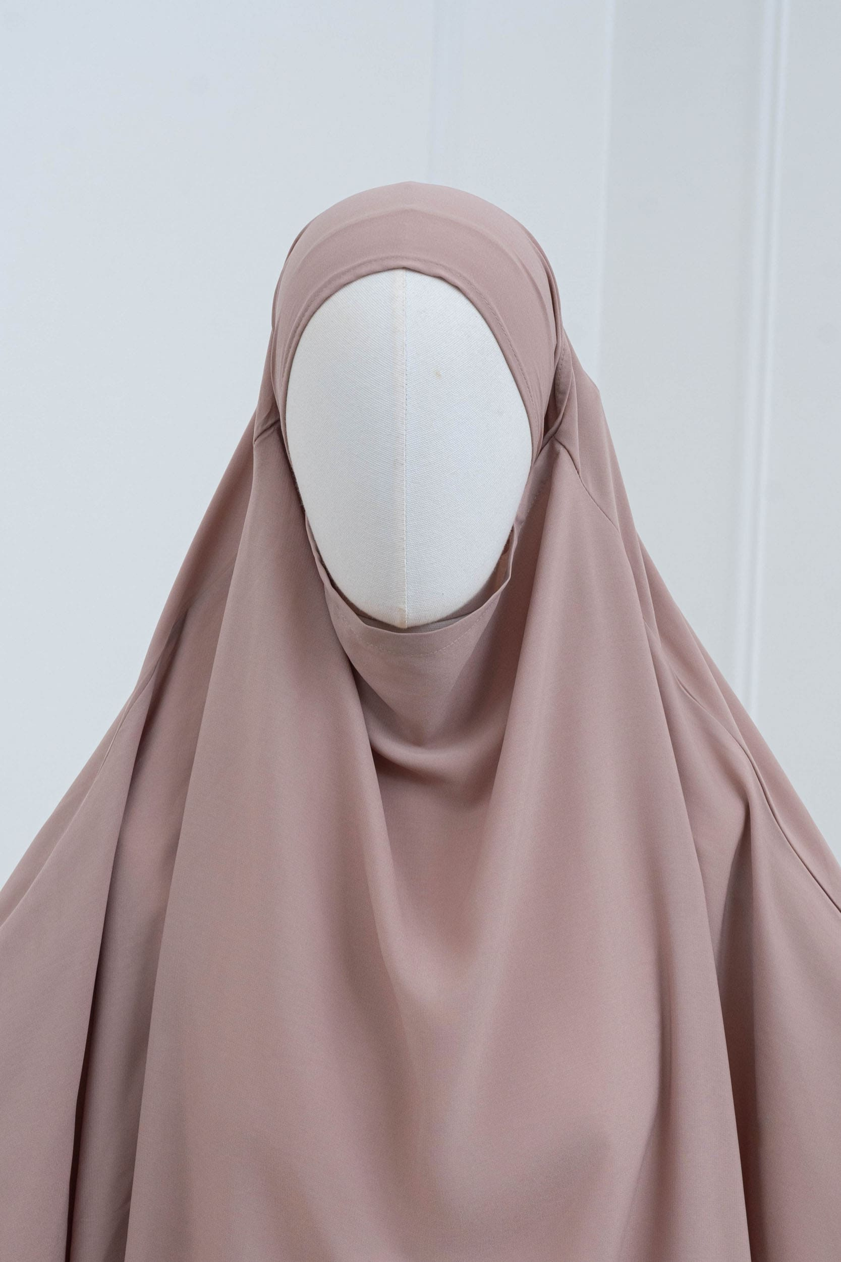 jilbab deux pièces taupe clair hijab