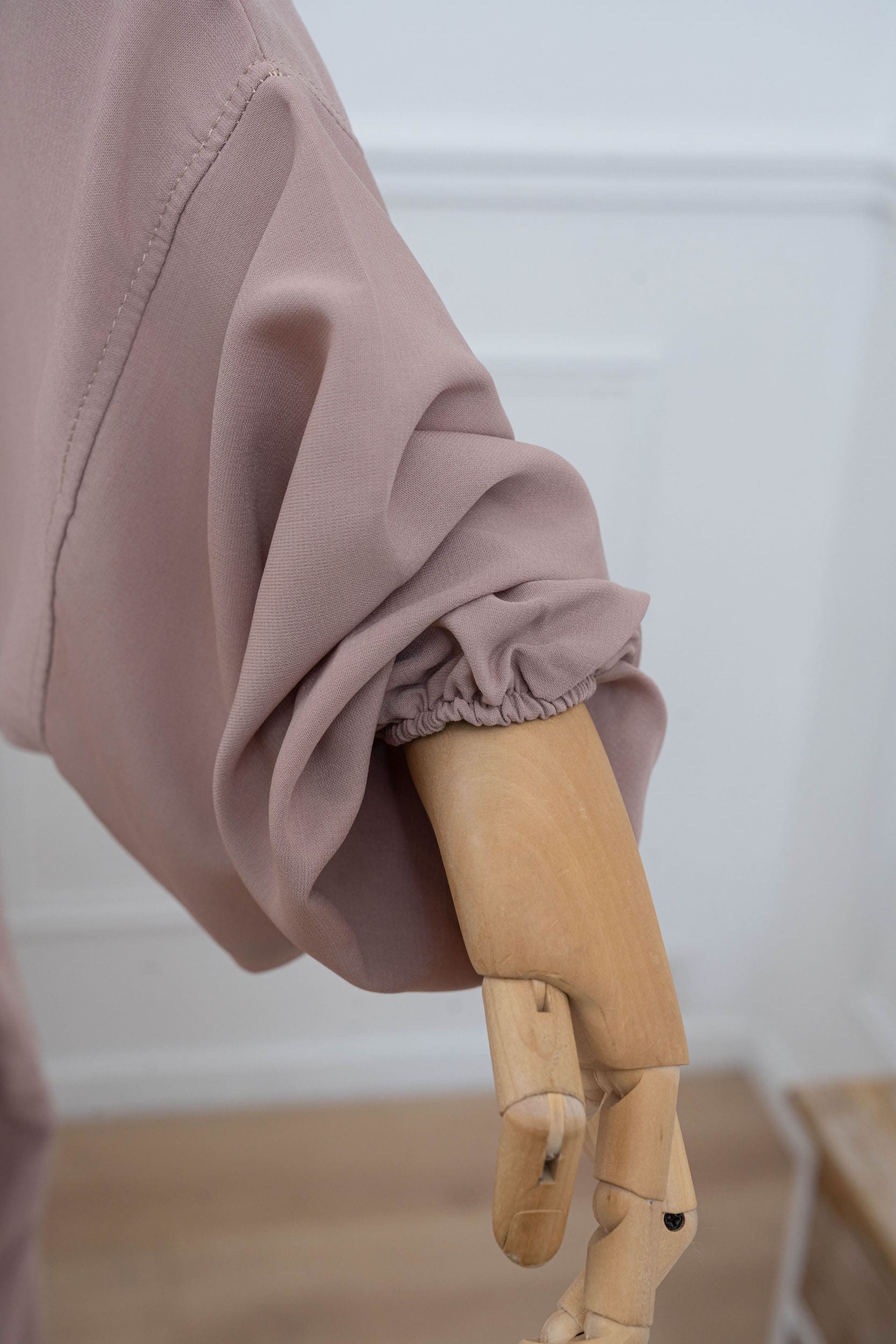 jilbab deux pièces taupe clair manche