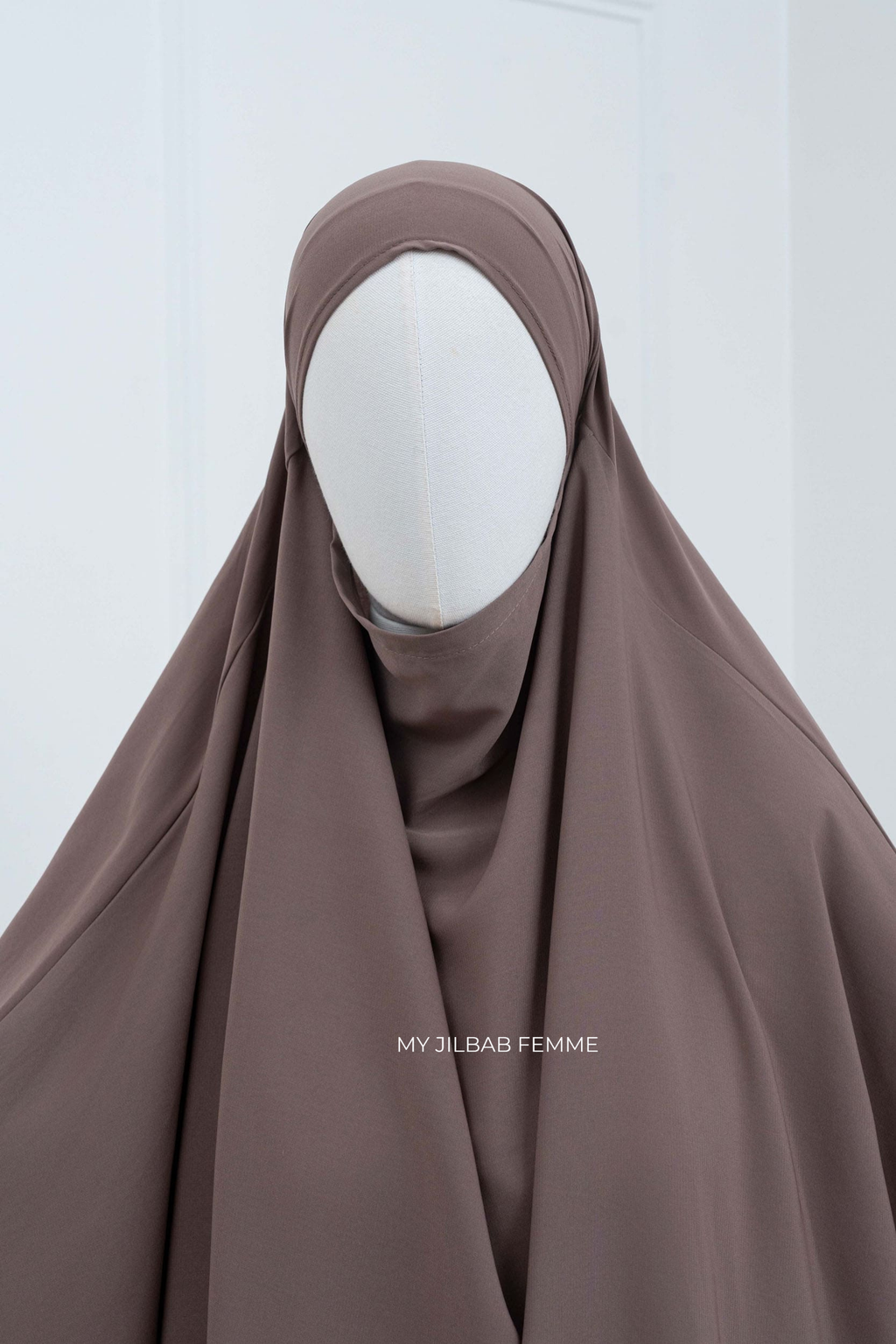 Jilbab 2 pièces - Taupe - Petite Taille