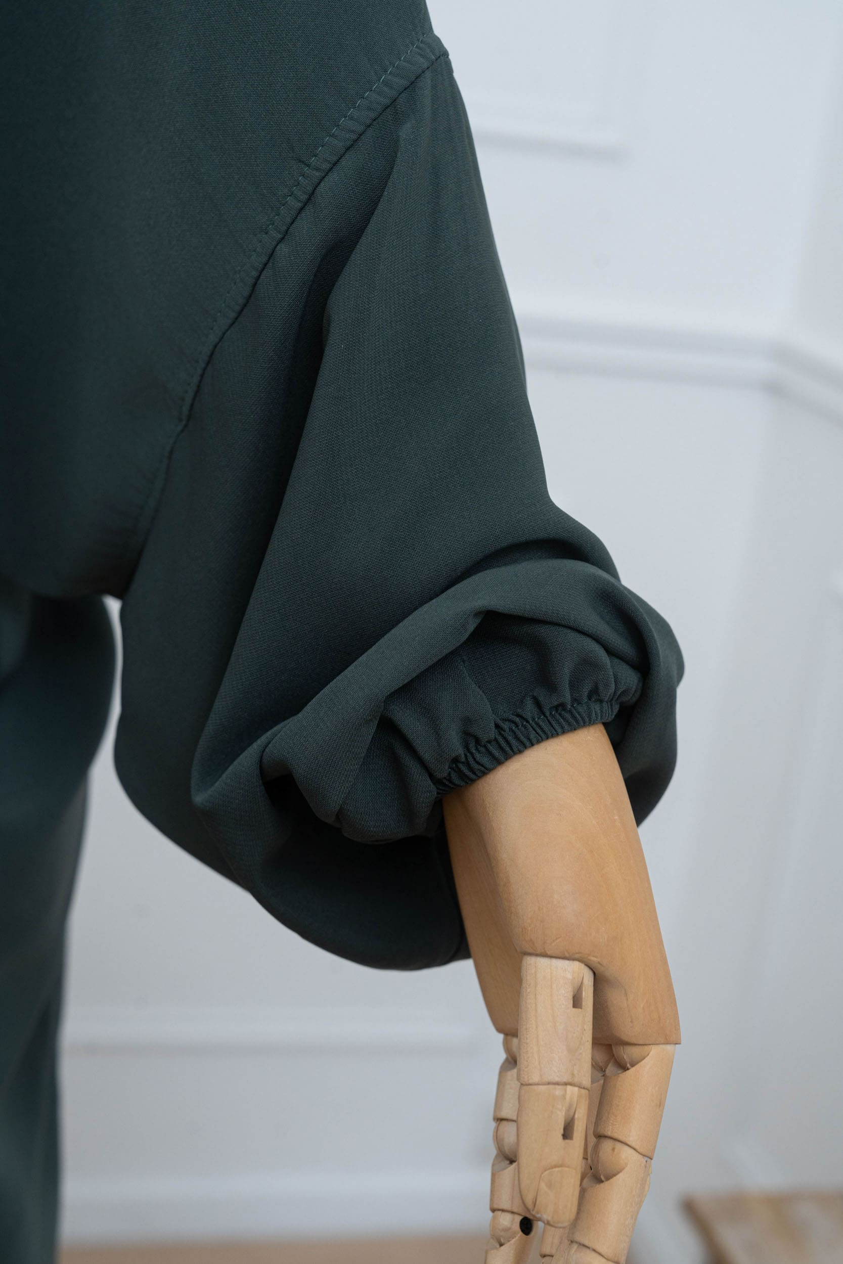 jilbab deux pièces vert kaki manche