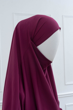 jilbab deux pièces fuchsia hijab profil