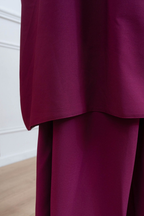jilbab deux pièces fuchsia jupe