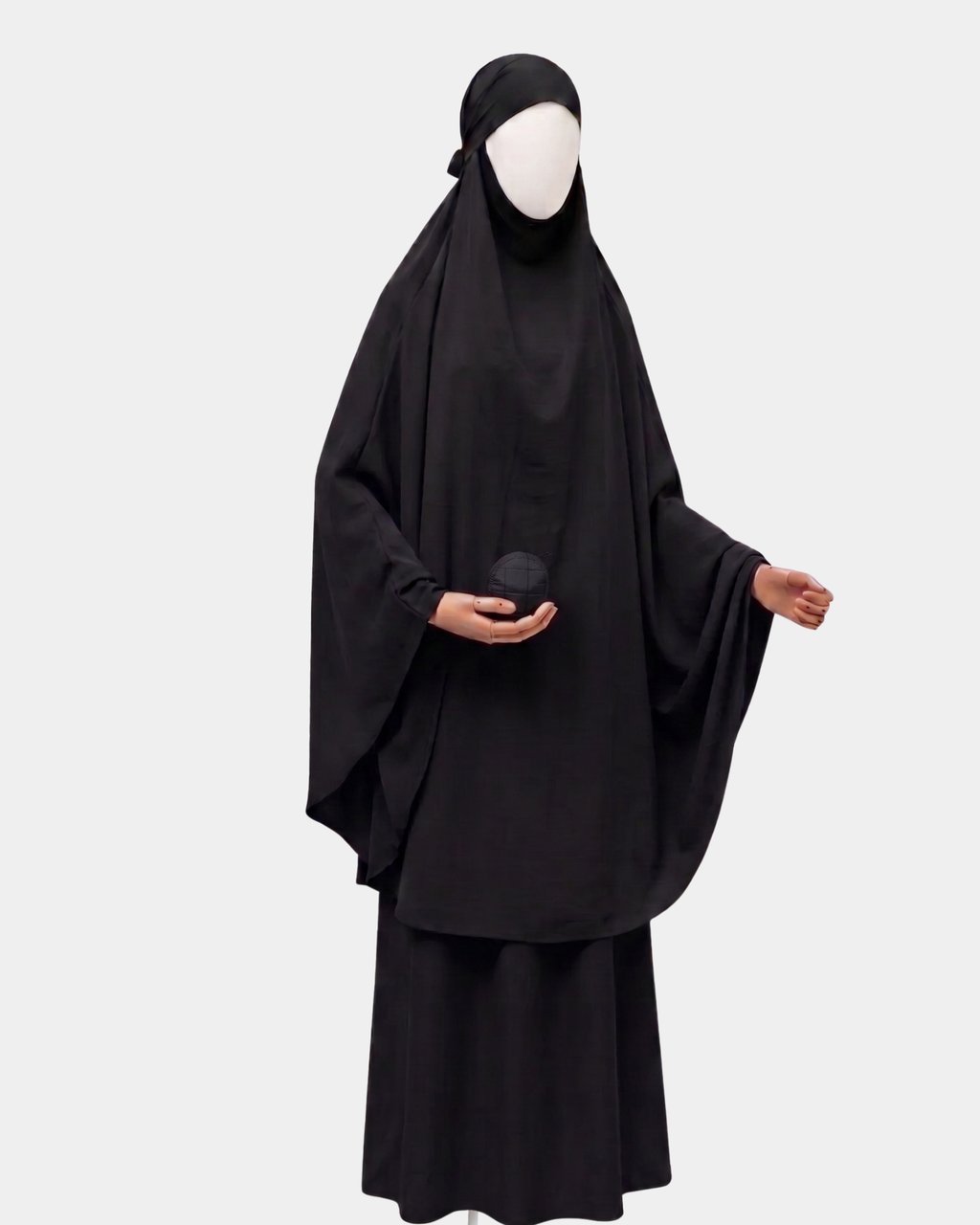 Ensemble de Prière Compact Jilbab — Noir