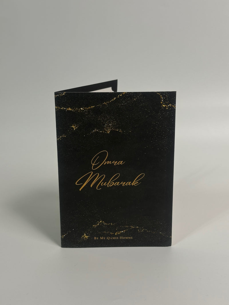 Carte Omra Mubarak avec votre message personnalisé + enveloppe