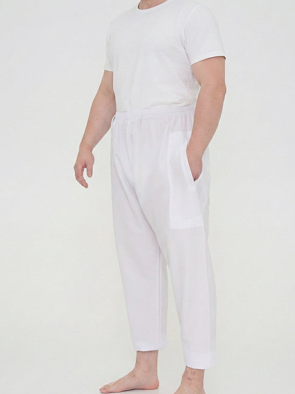 Lot T-shirt + Pantalon de Qamis Blanc