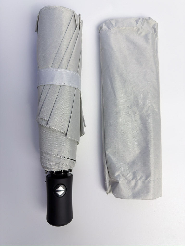 Parapluie anti-UV beige spécial Hajj et Omra, déplié, toile de protection solaire