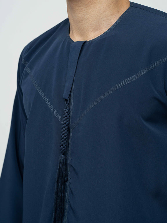 Qamis Dubaï premium - Bleu marine