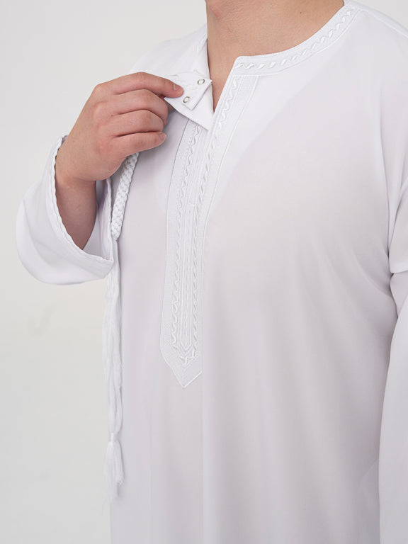 Qamis Emirati premium - Blanc