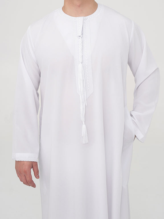 Qamis Emirati premium - Blanc