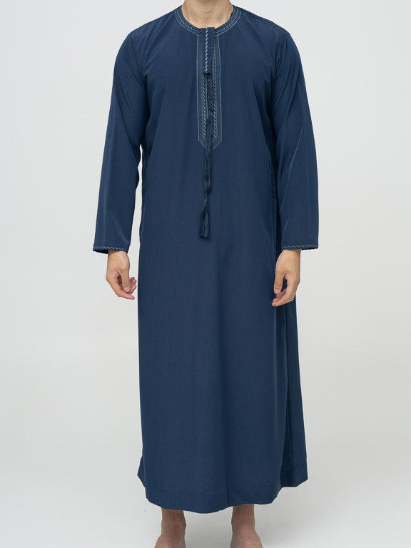 Qamis Emirati premium - Bleu marine