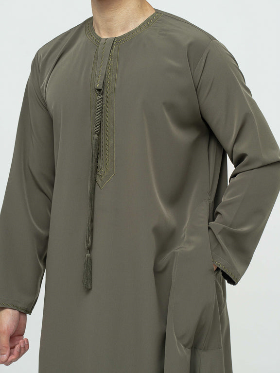 Qamis Emirati premium - Kaki