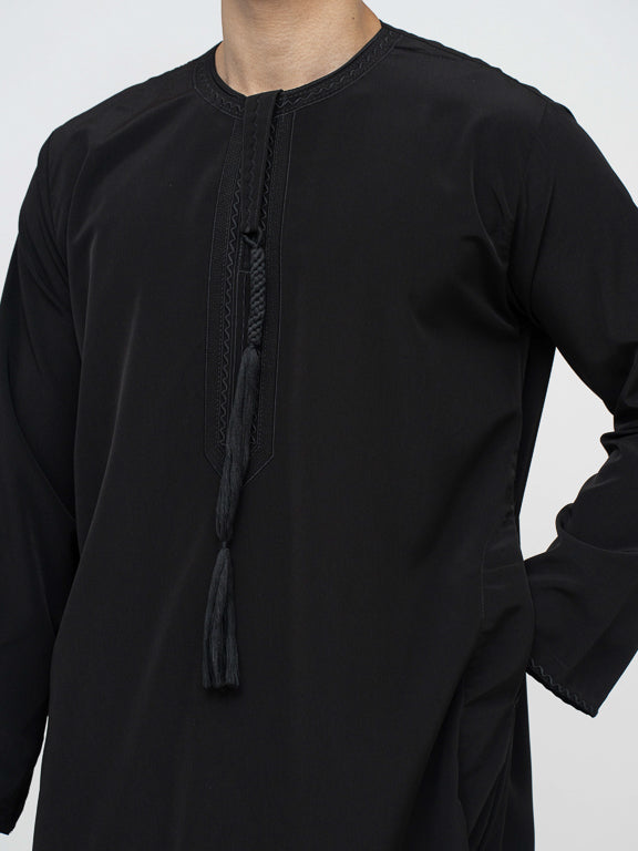 Qamis Emirati premium - Noir