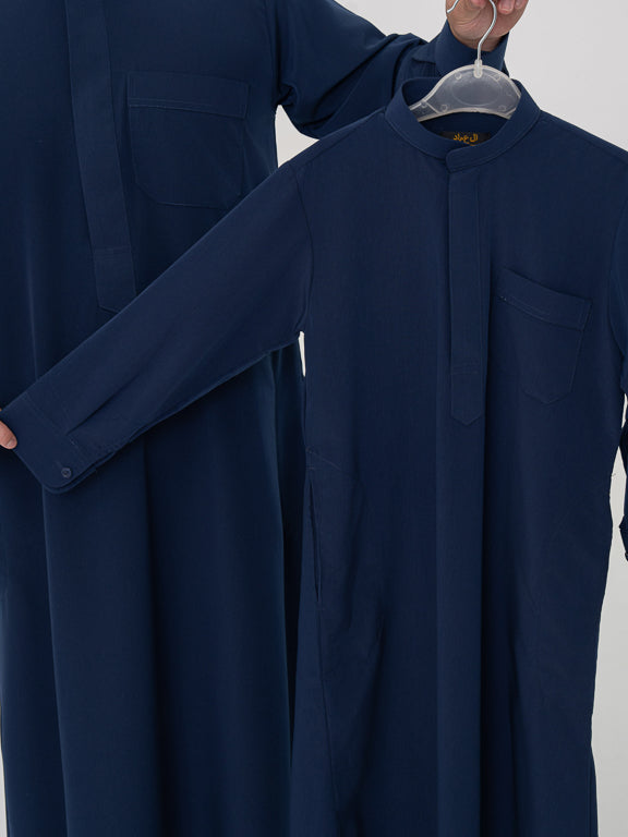 Qamis enfant Saoudien premium - Bleu marine