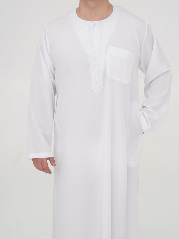 Qamis Marocain premium - Blanc
