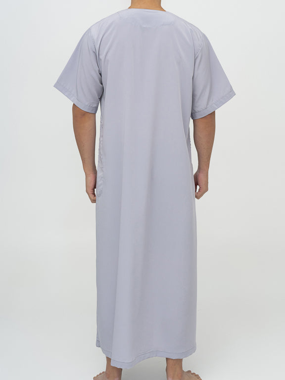 Qamis Marocain Manches Courtes premium - Gris