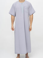 Qamis Marocain Manches Courtes premium - Gris