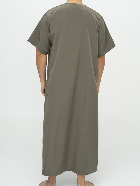 Qamis Marocain Manches Courtes premium - Kaki