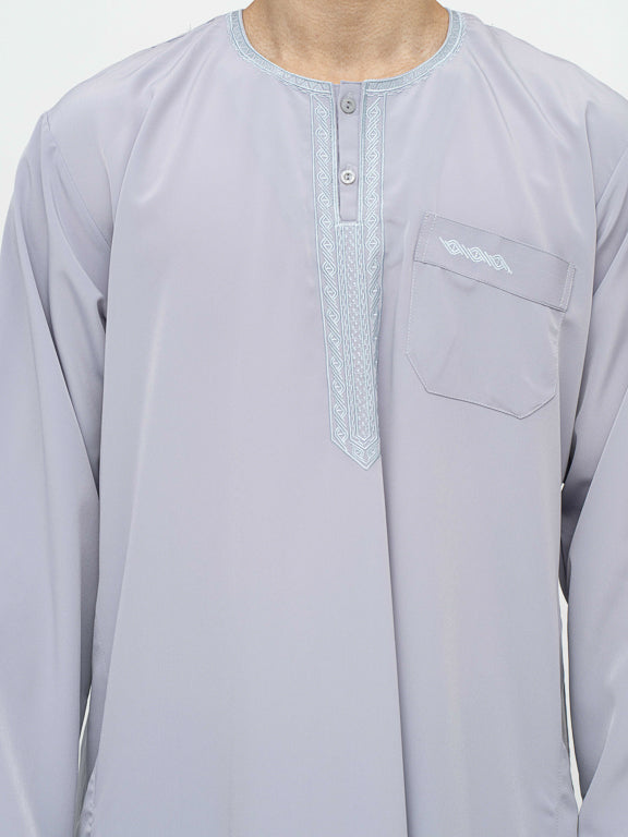 Qamis Marocain premium - Gris