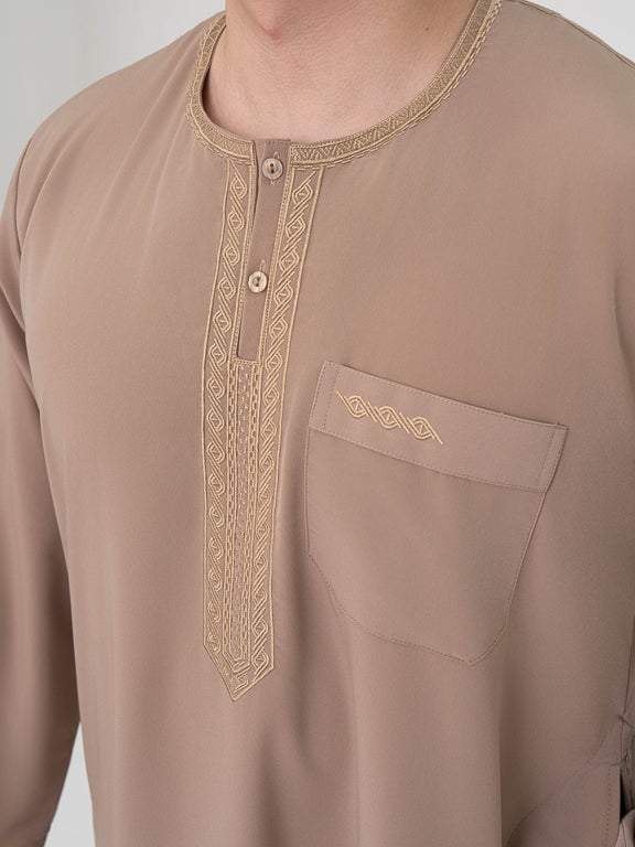 Qamis Marocain premium - Taupe