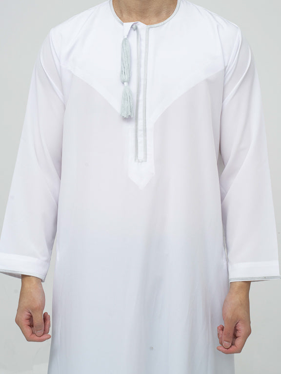 Qamis Omanais premium - Blanc