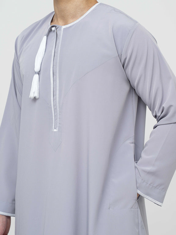 Qamis Omanais premium - Gris
