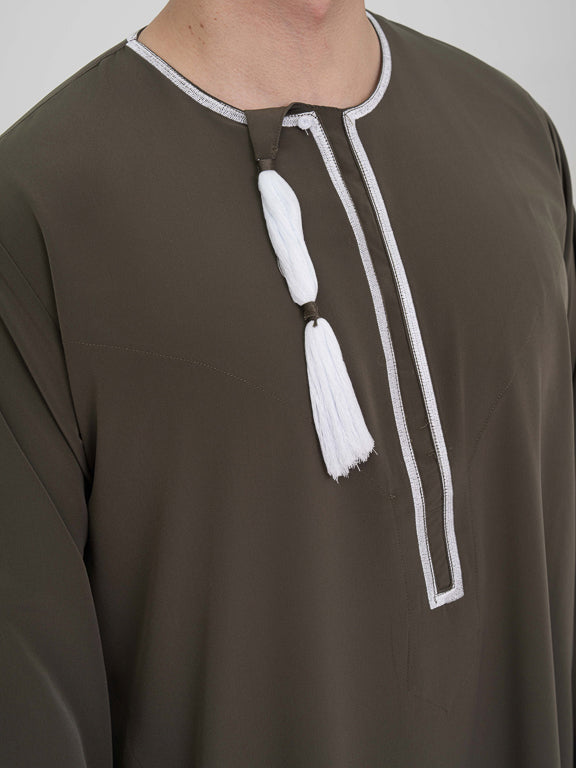 Qamis Omanais premium - Kaki