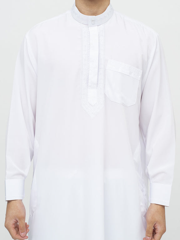 Ensemble Qamis Pakistanais Premium - Blanc