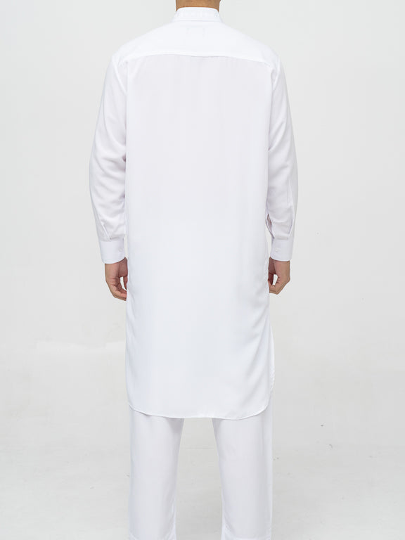 Ensemble Qamis Pakistanais Premium - Blanc