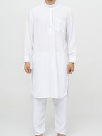 Ensemble Qamis Pakistanais Premium - Blanc