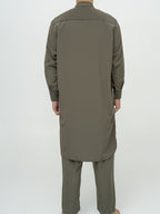 Ensemble Qamis Pakistanais Premium - Kaki