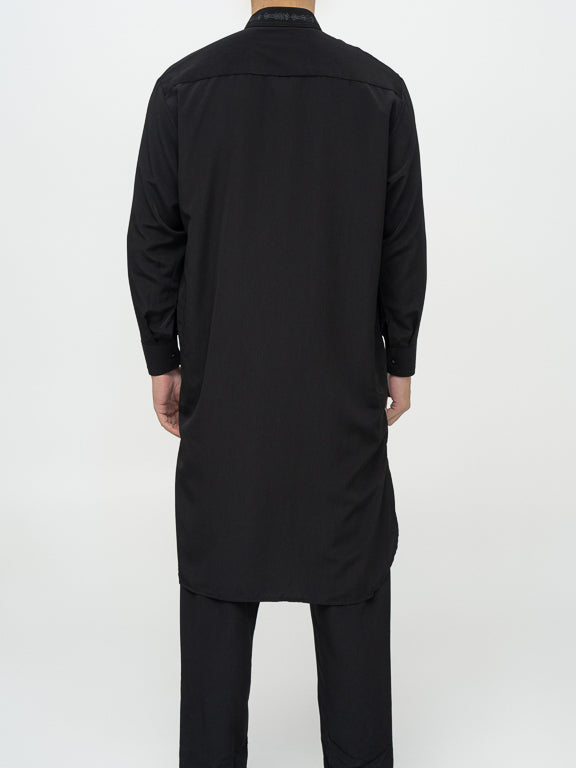Ensemble Qamis Pakistanais Premium - Noir