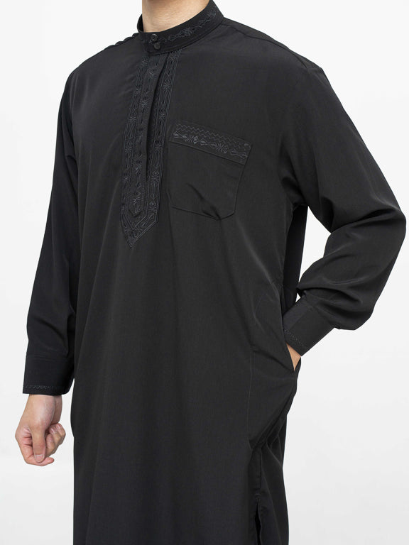 Ensemble Qamis Pakistanais Premium - Noir