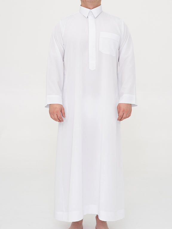 qamis qatari blanc du coffret cadeau, vue de face