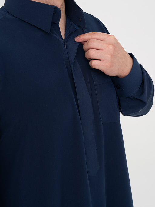 Qamis Qatari Premium - Bleu marine
