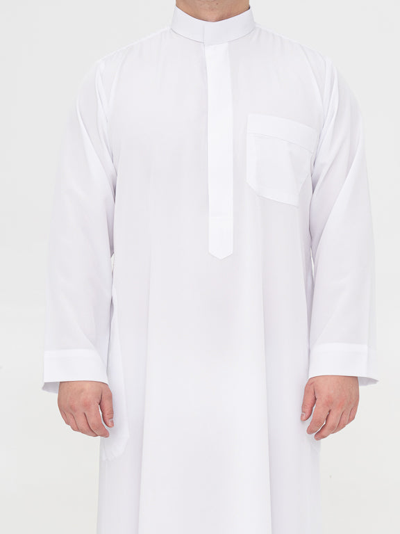Qamis Saoudien Premium Manches simple - Blanc