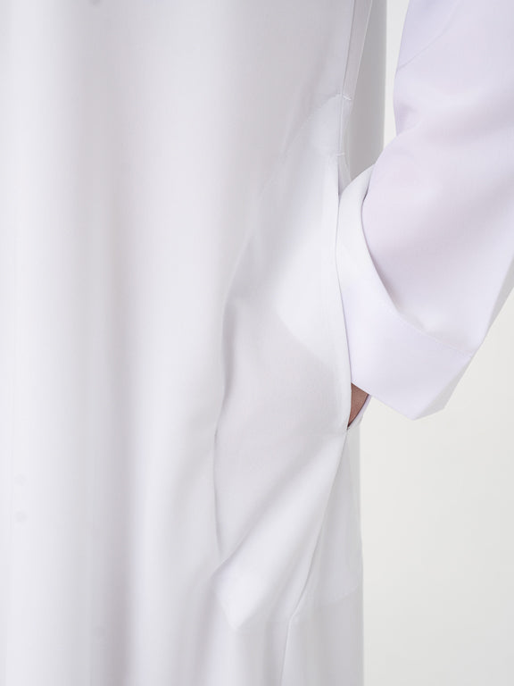 Qamis Saoudien Premium Manches simple - Blanc