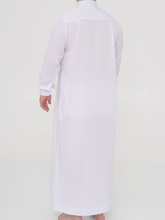 Qamis Saoudien Premium Manches rigides - Blanc