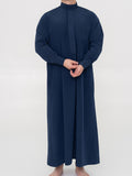 Qamis Saoudien Premium Manches rigides - Bleu marine