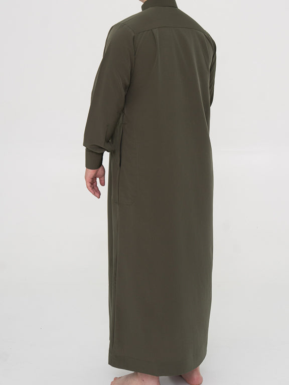 Qamis Saoudien Premium Manches rigides - Kaki