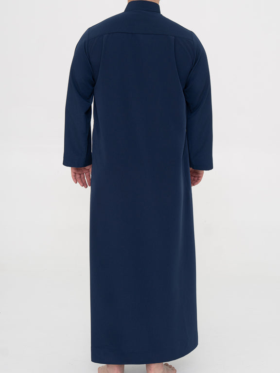 Qamis Saoudien Premium Manches simple - Bleu marine