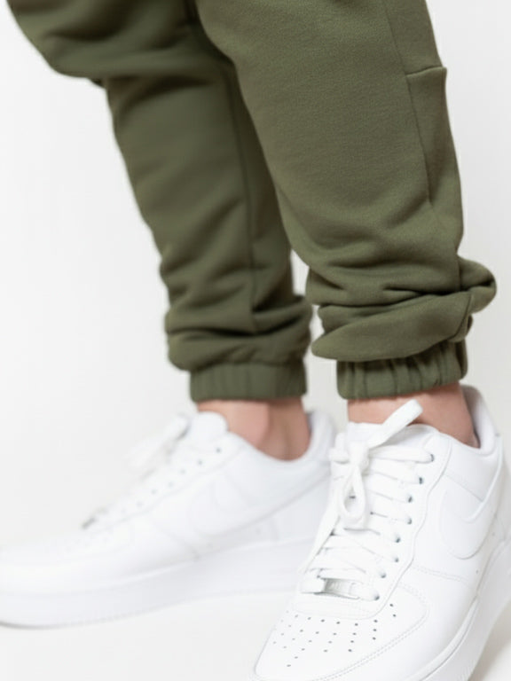 Sarouel cargo 100% coton - Kaki