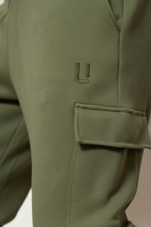 Sarouel cargo 100% coton - Kaki