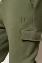 Sarouel cargo 100% coton - Kaki