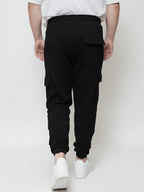 Sarouel cargo 100% coton - Noir